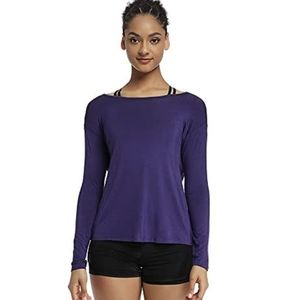 5/$25 Apt 9 Bateau Neck Long Sleeve Lightweight Knit Hi Low Hem Sz S